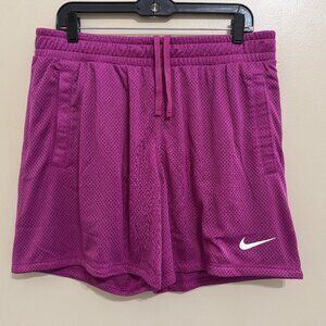 Men Nike Dri-FIT Nikecourt Slam Mesh Tennis Shorts Fuchsia FV4042-518 Size L NEW